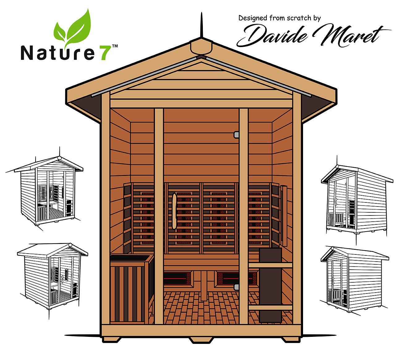 medical sauna nature8 design sketch from david maret
